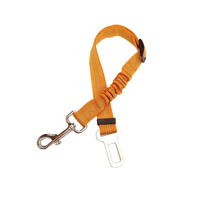 Laisse ceinture orange de sécurité voiture pour chien 