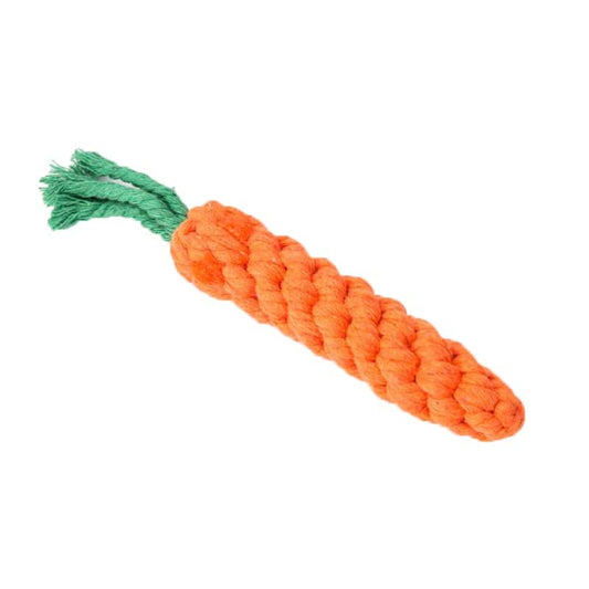 Jouet corde en forme de carotte pour chien