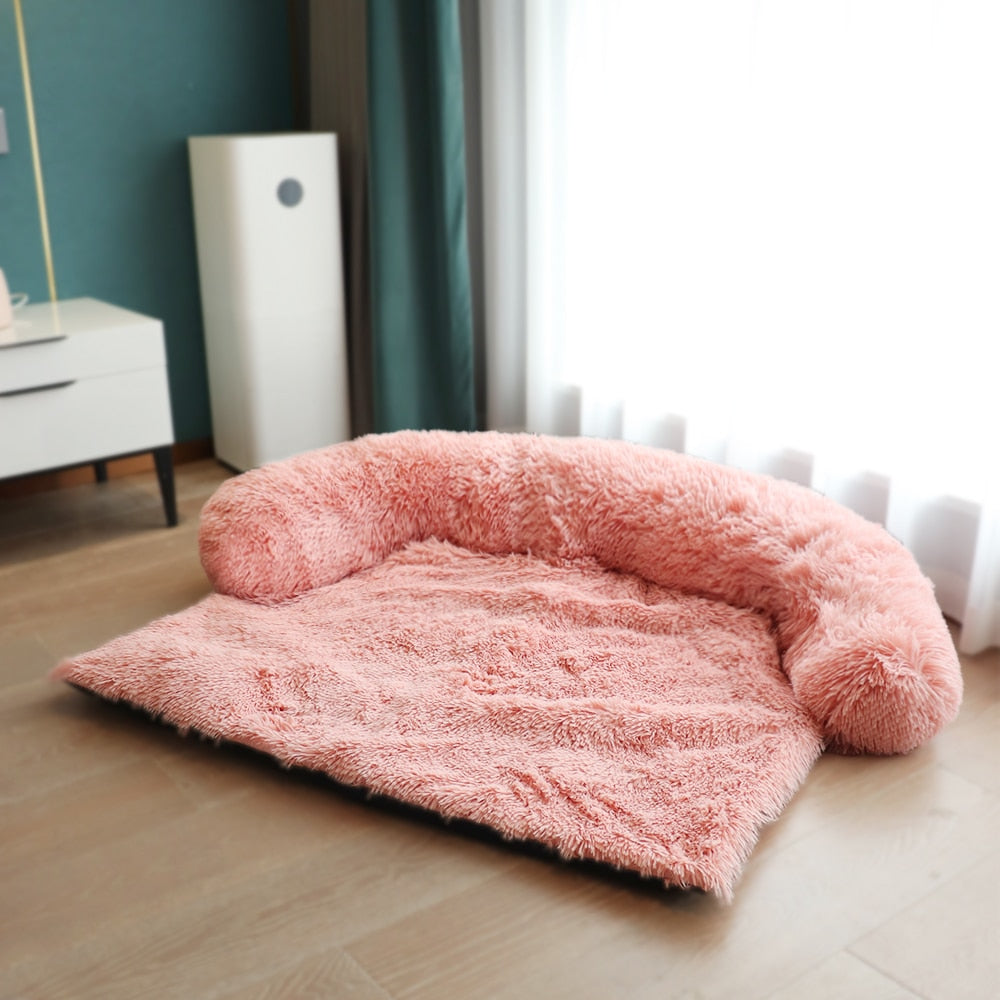 Canapé-lit pour chien rose
