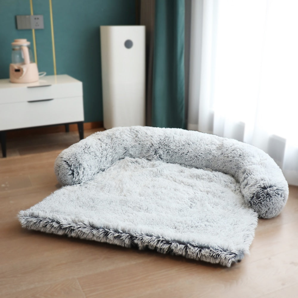 Canapé-lit pour chien gris