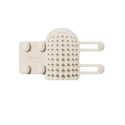 Brosse blanche multi-supports en silicone pour chat