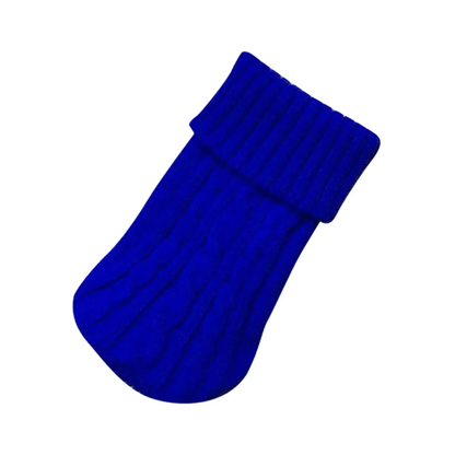 Pull tricoté bleu foncé pour chien et chat