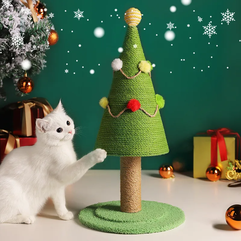Griffoir sapin de Noël pour chat résistant à l'usure