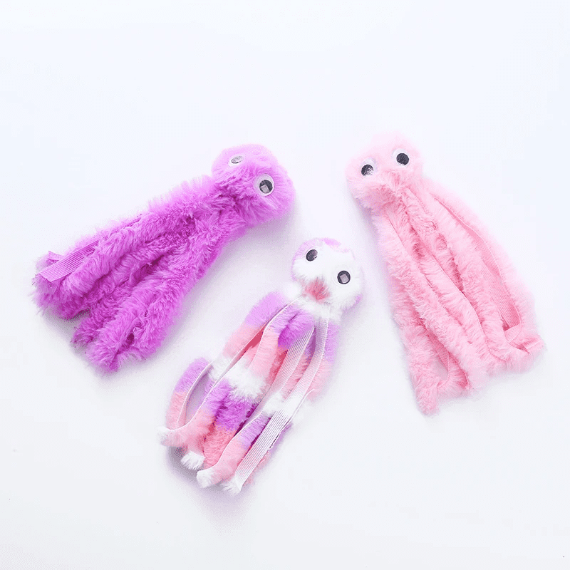 Collection de jouet peluche pieuvre pour chat