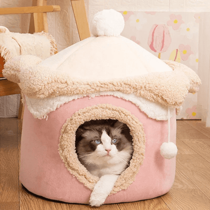 Maison molletonnée confortable pour chien et chat