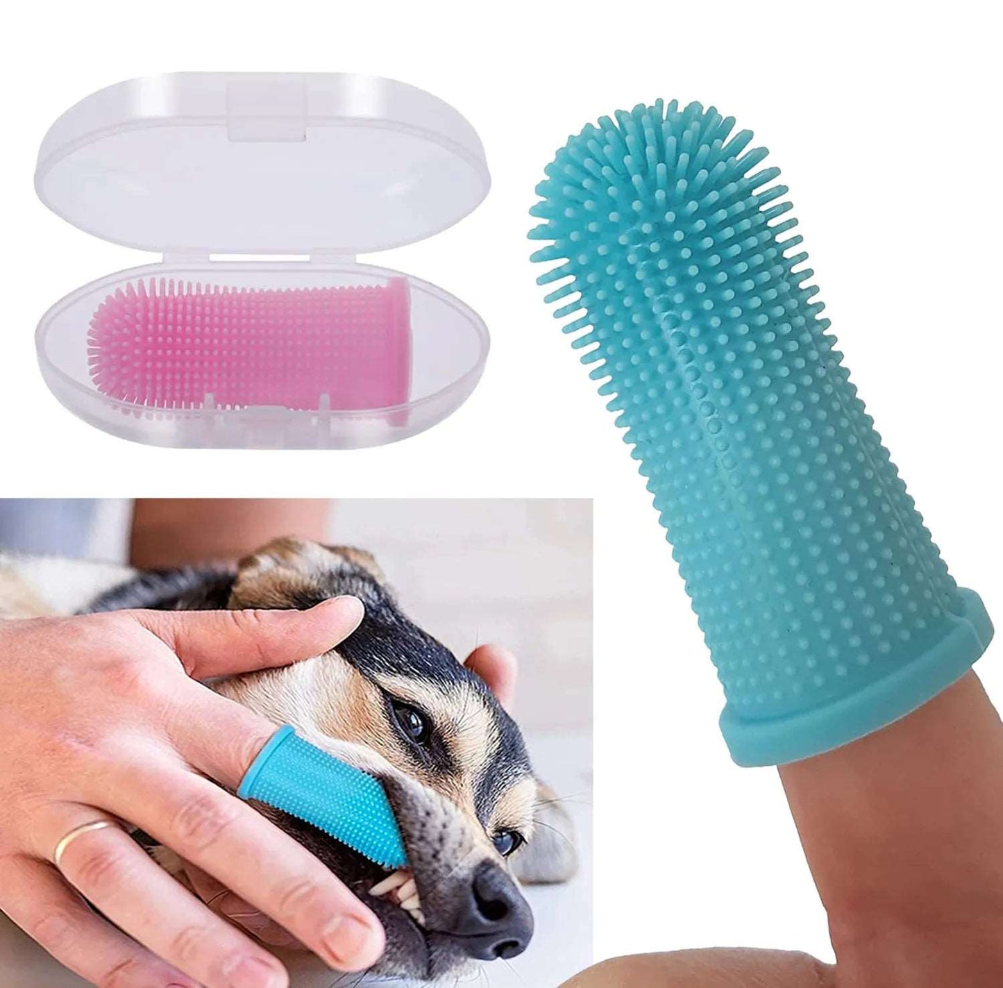 Brosse à dents en silicone pour chien