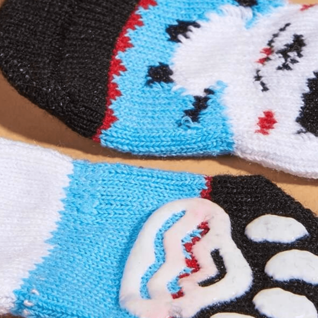 Détails de nos chaussettes pour chien Panda