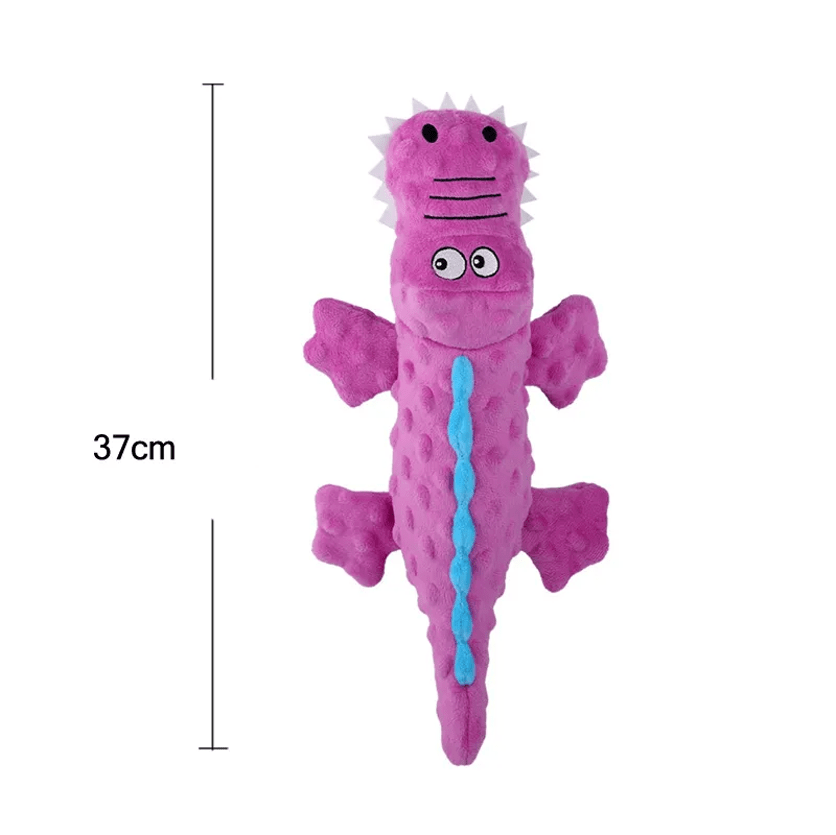 Dimensions de notre jouet à mâcher pour chien - Crocodile rose