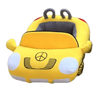 Lit en forme de voiture jaune pour animaux de compagnie