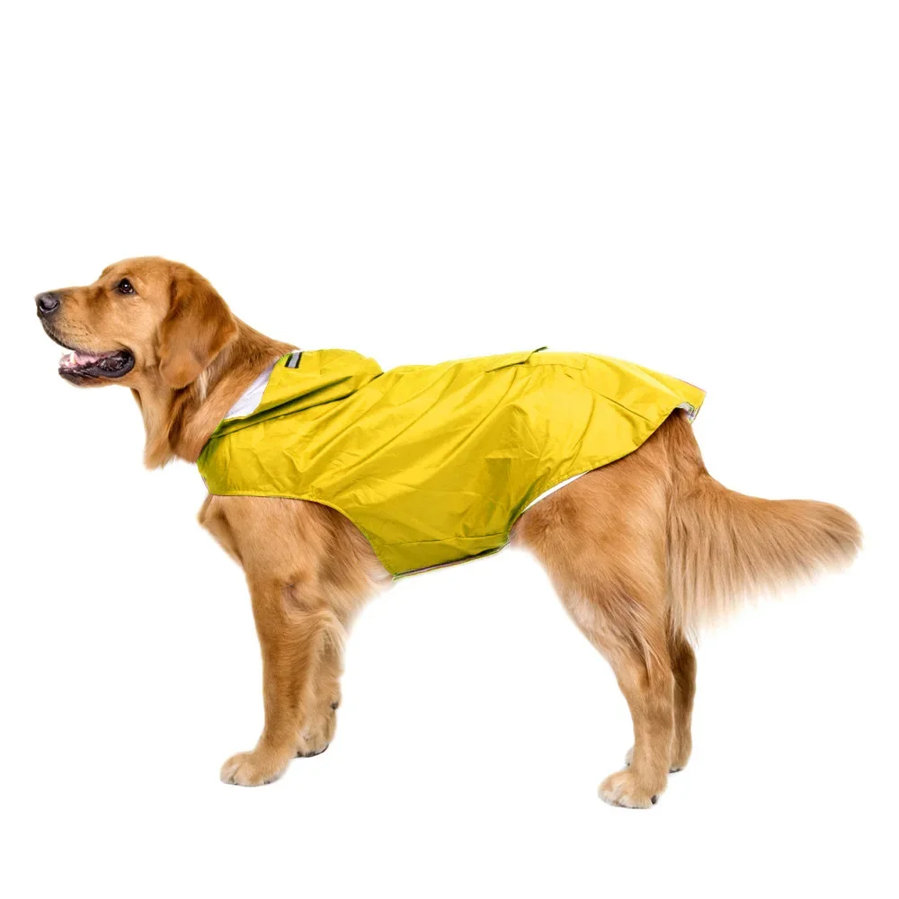 Veste de pluie jaune pour chien