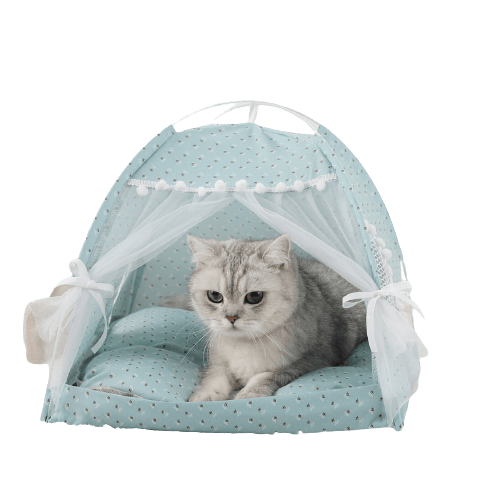 Petite tente pour chat - bleu