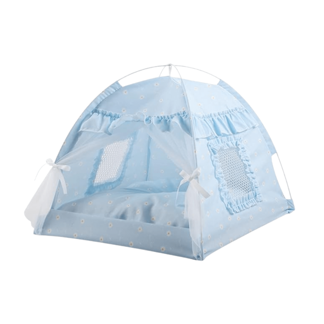Petite tente pour chat - bleu clair