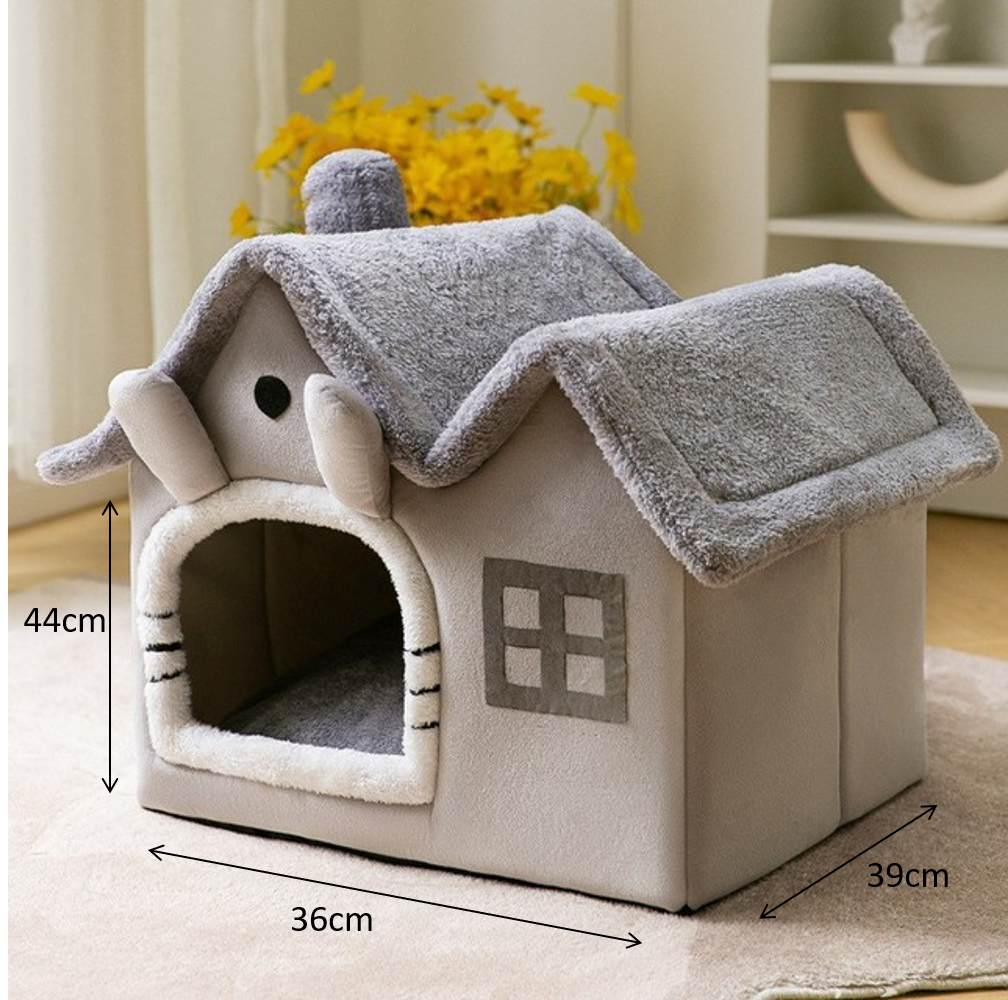 Dimensions du lit en forme de maison pour chien et chat