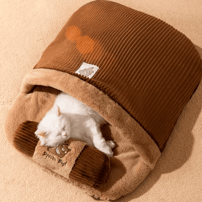 Chat dans notre lit sac de couchage