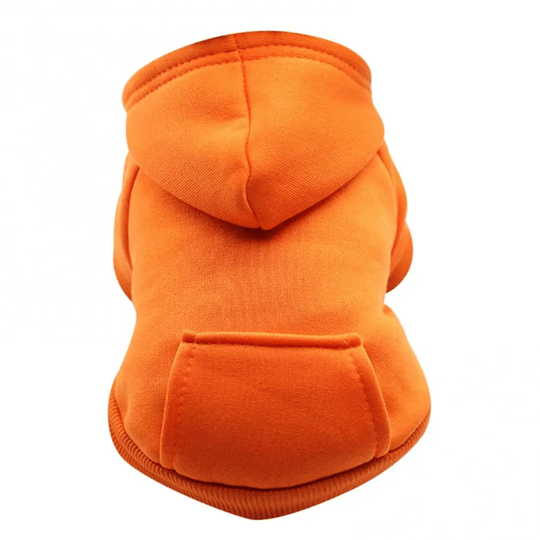 Sweat à capuche orange pour chien