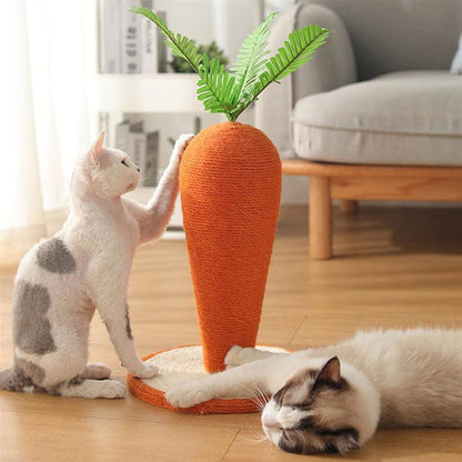 Griffoir pour chat en forme de carotte rapide et facile à installer