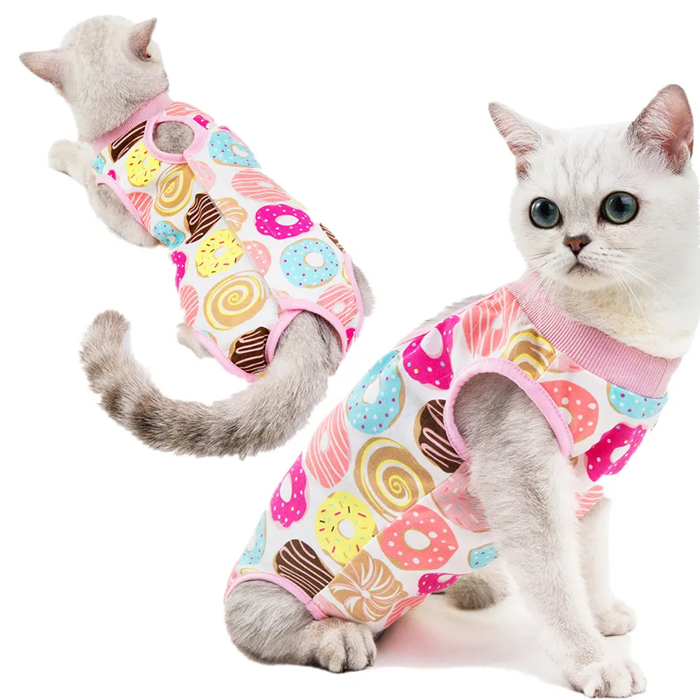 Vêtement anti-léchage pour chat - donut