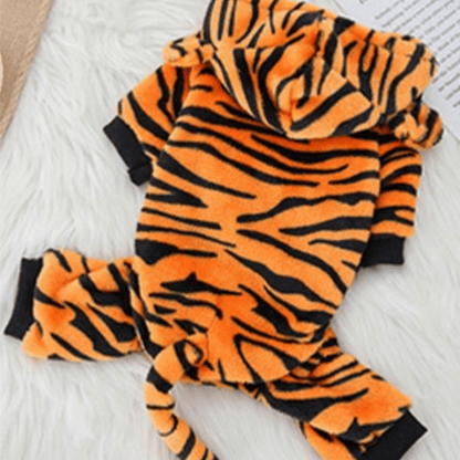 Dessus du pyjama tigre pour animaux