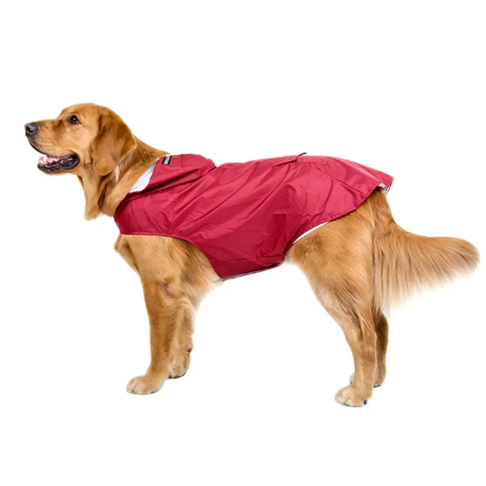 Veste de pluie rouge pour chien