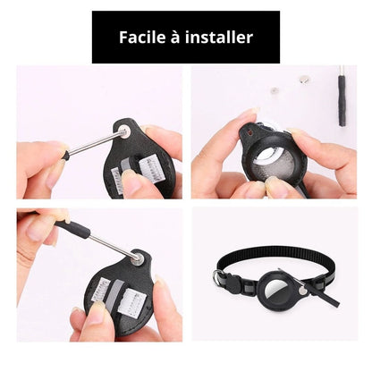 Collier support AirTag pour chat facile à installer