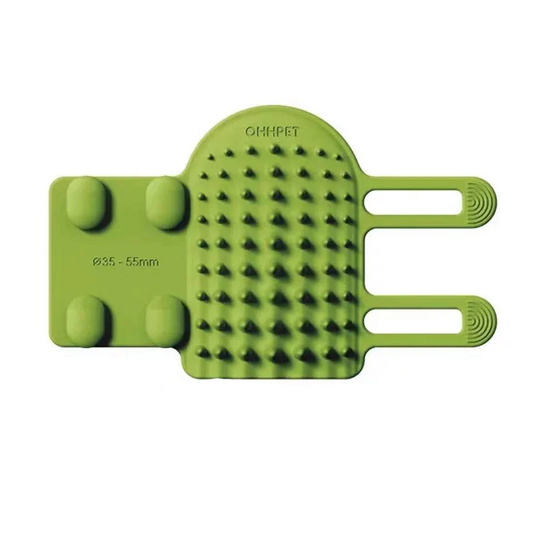 Brosse verte multi-supports en silicone pour chat