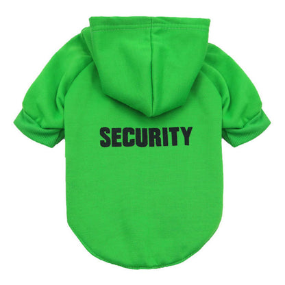 Pull "Security" vert pour animaux