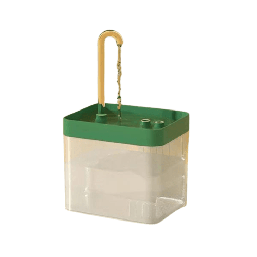 Fontaine à eau transparente pour chat - Verte