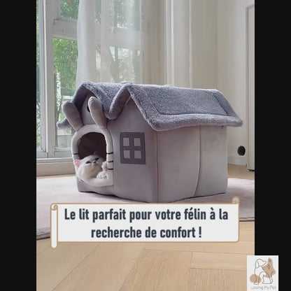 Vidéo présentation du lit maison pour chat