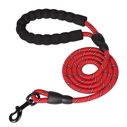 Laisse corde rouge en nylon pour chien