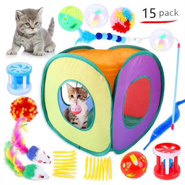 Lot de 15 jouets pour chat